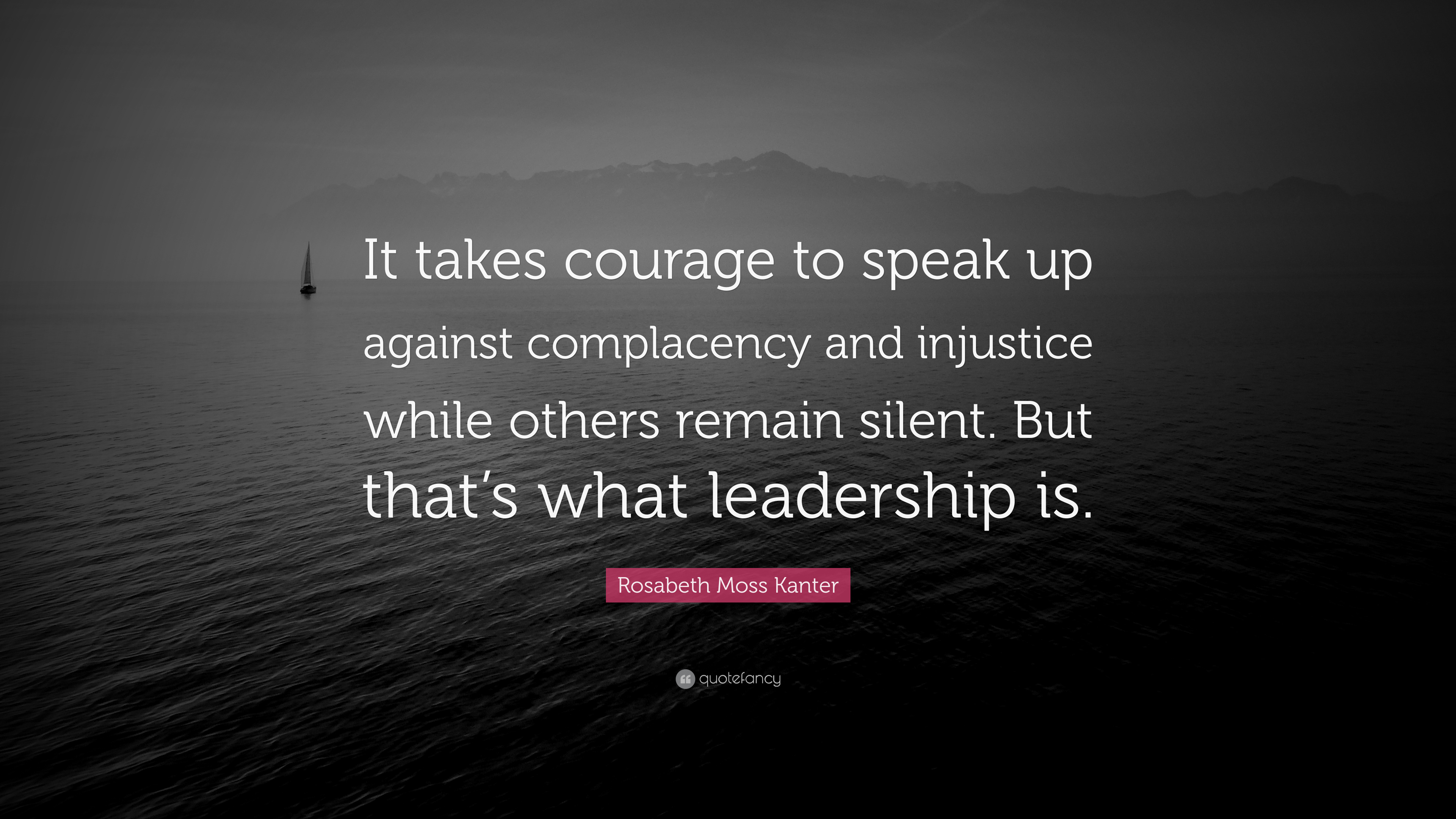 The Courage to Speak Up